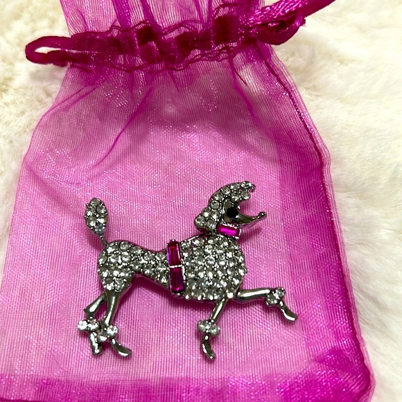 Rhinestone Poodle Pendant - Picture 1 of 6